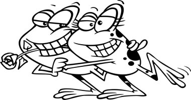 karikatür kurbağa dans