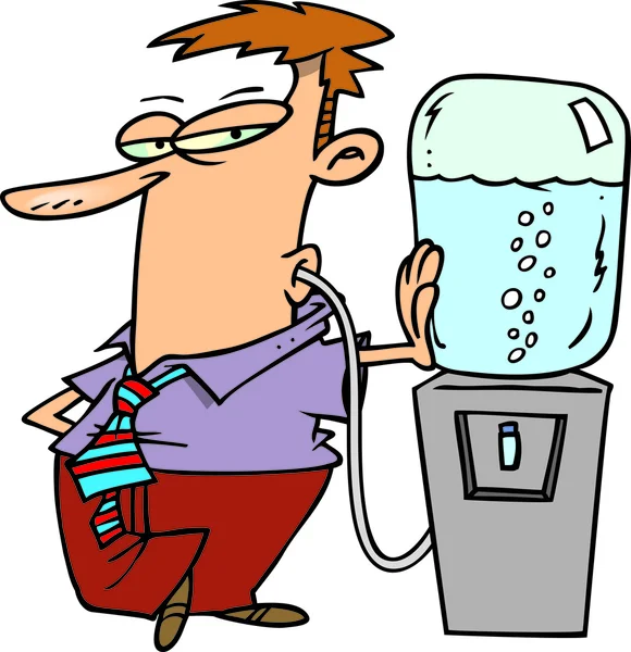 Cartoon escritório watercooler — Vetor de Stock