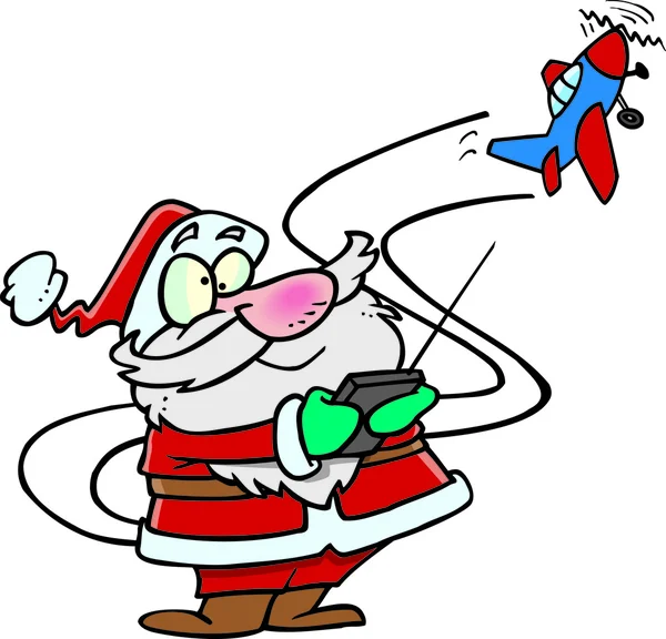 Cartoon-Weihnachtsmann-Spielzeugtest — Stockvektor