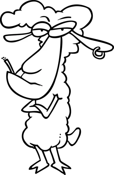 Karikatur schwarzer Schafe — Stockvektor