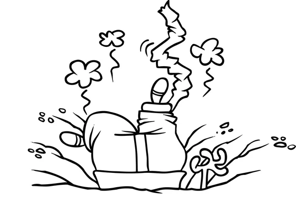Caricatura Bungee salto accidente — Archivo Imágenes Vectoriales