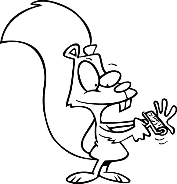 Cartoon Squirrel Lint — Vector de stoc