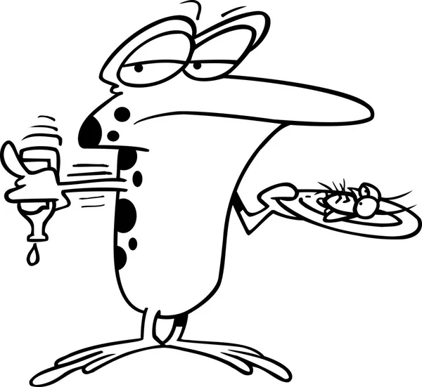Cartoon Frog Gourmet — Stock Vector