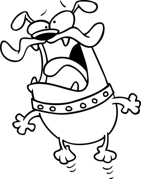 Cartoon zenuwachtig bulldog — Stockvector