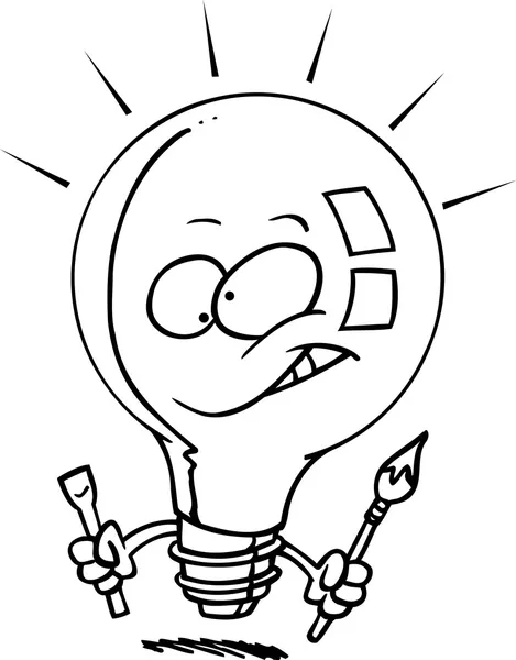 Desenhos animados Lâmpada Inovação — Vetor de Stock