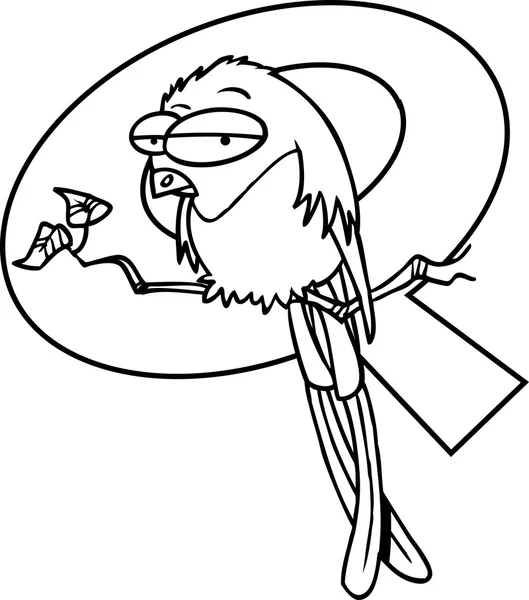 Cartoon Quetzal Alphabet Letter Q — Stock Vector