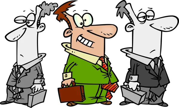 Cartoon Businessman Standing Out — Stock Vector