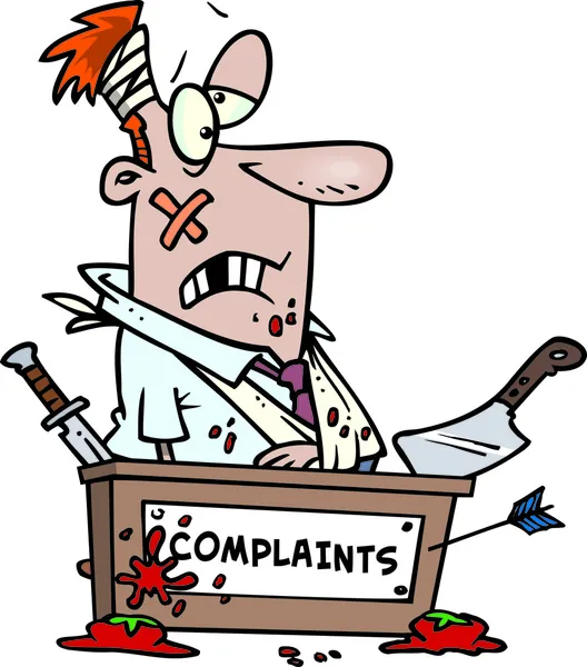 Cartoon Complaints Des — Stock Vector