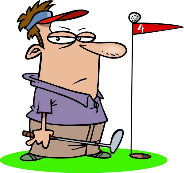 Cartoon Golfer — Stockvector