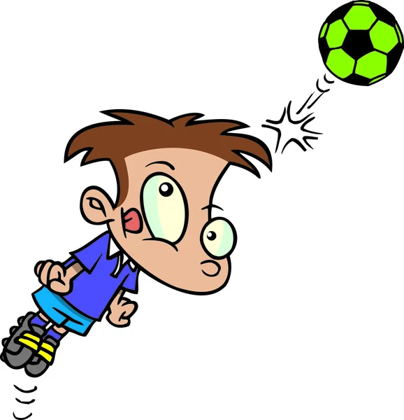 Dibujos animados chico fútbol — Vector de stock