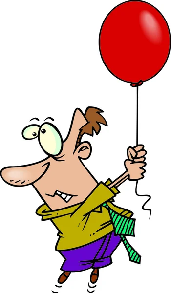 Cartoon-Ballon schwebt — Stockvektor