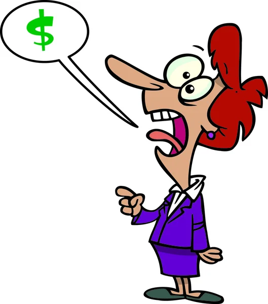 Cartoon Money Talks — Stock Vector