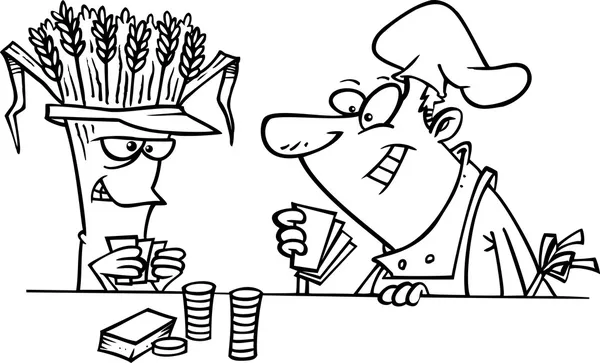 卡通厨师赌徒 — 图库矢量图片