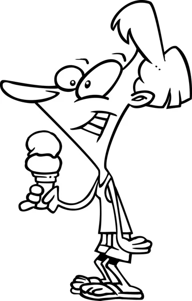 Cartoon glace cône — Image vectorielle