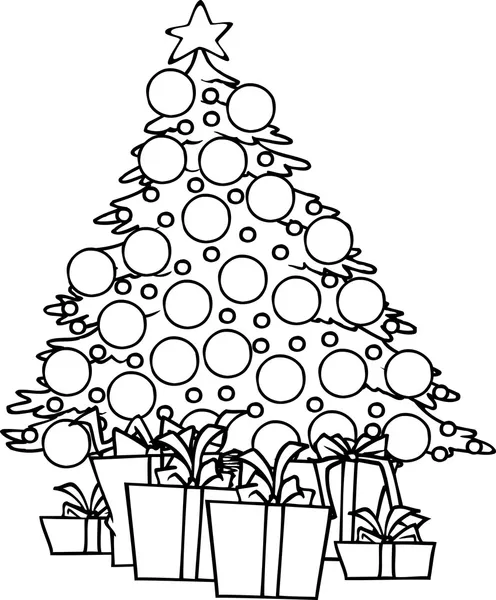 Cartoon Christmas Tree Vector Graphics