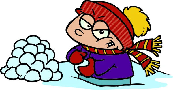 Cartoon boy making snowballs — Stock Illustration Cartoon boy making snowballs Royalty Free Stock Illustrations