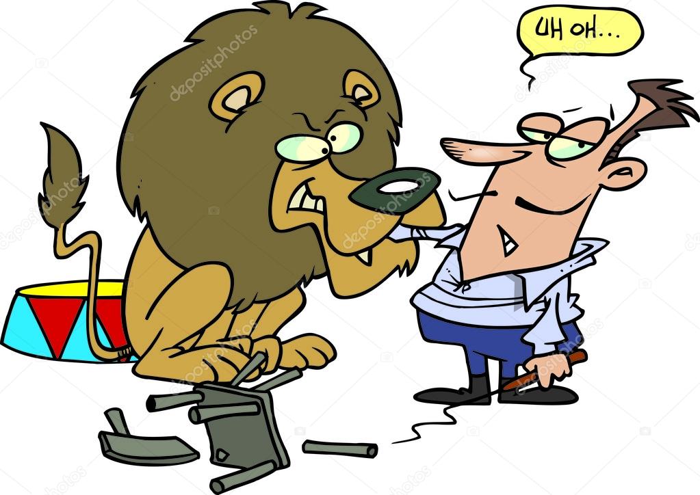 Cartoon Lion Tamer