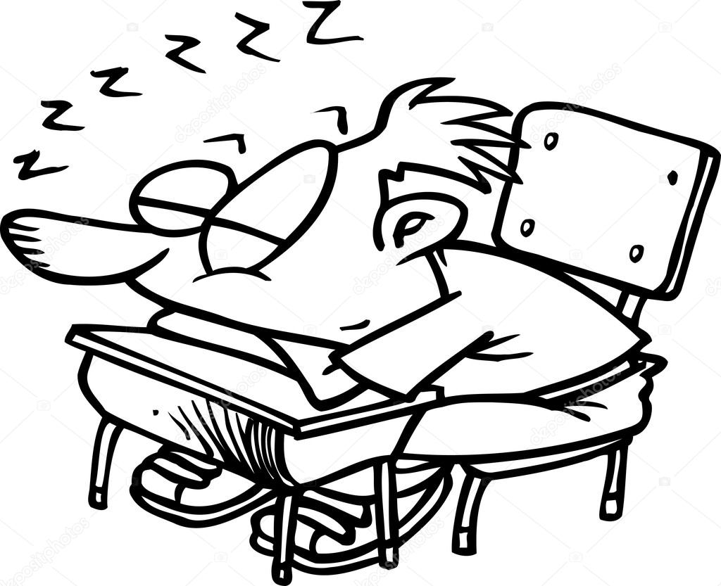 Cartoon Classroom Sleeper Stock Vector Image by ©ronleishman #13950426