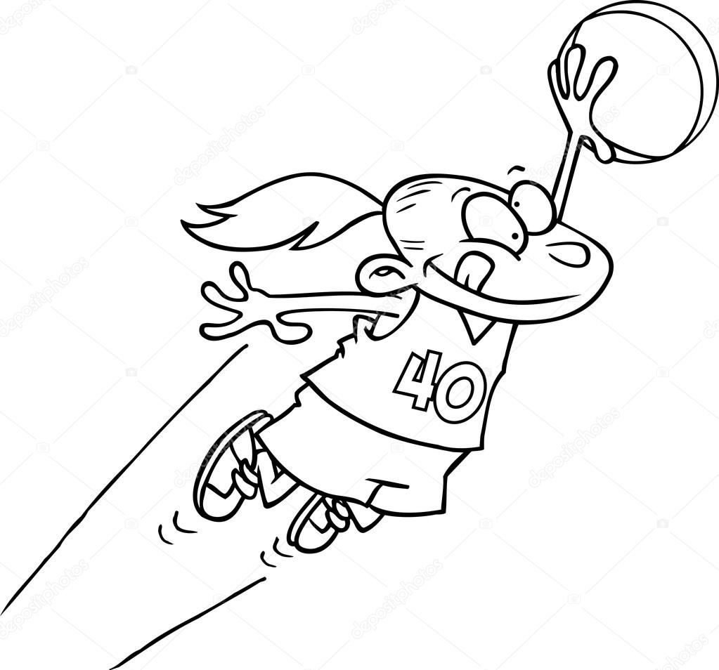Cartoon Girl Basketball