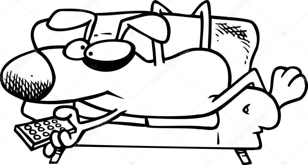 Cartoon Lazy Dog