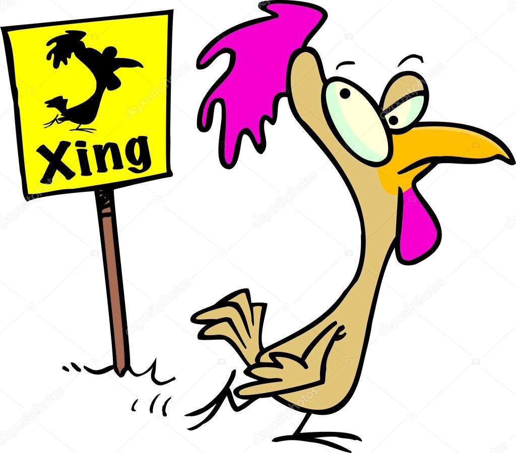 Cartoon Chicken Crossing Stock Vector Image by ©ronleishman #13951084