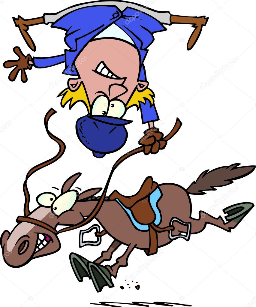 Cartoon equesterian