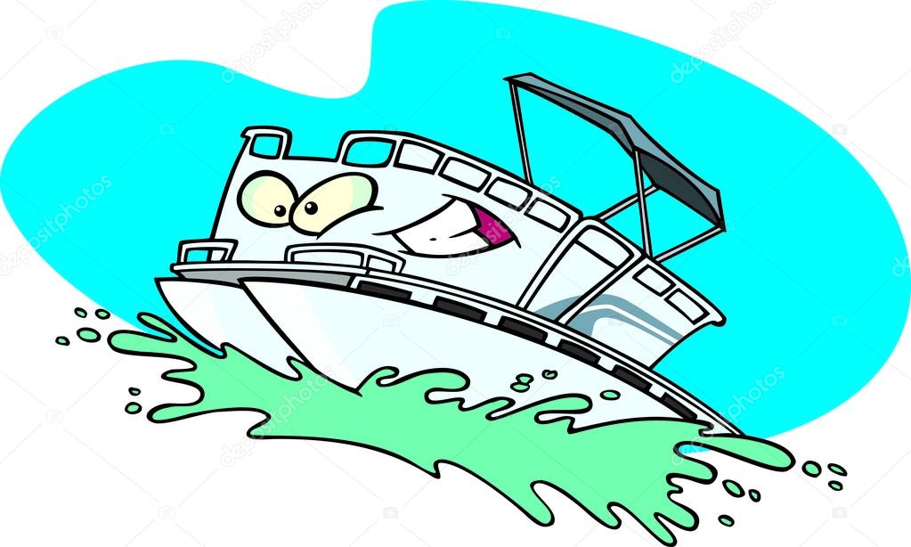 Cartoon Pontoon Boat Vector Image By C Ronleishman Vector Stock 13951354