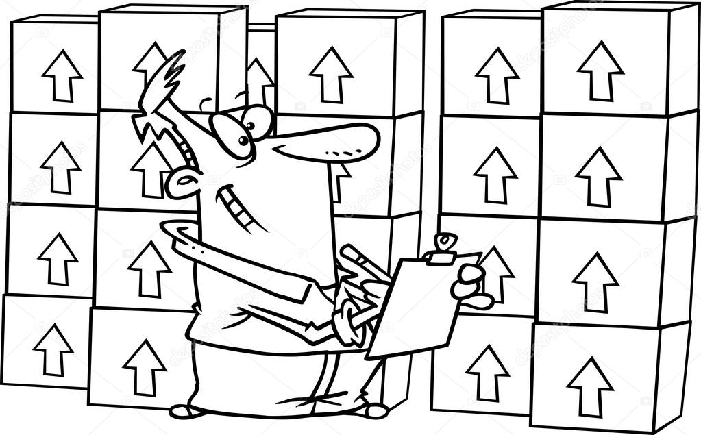 Cartoon Man Taking Inventory Stock Vector Image by ©ronleishman #13951643 Cartoon Man Taking Inventory Stock Vector Image by ©ronleishman #13951643