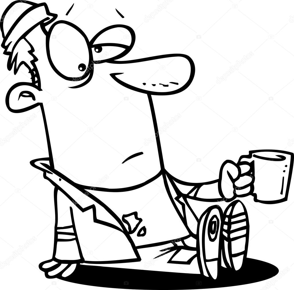 Cartoon Homeless Man Sitting And Holding A Cup Vector Image By C Ronleishman Vector Stock Cartoon Homeless Man Sitting And Holding A Cup Vector Image By C Ronleishman Vector Stock
