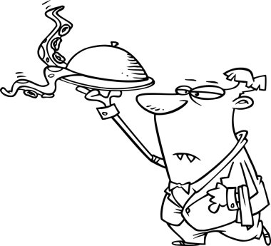 Frankenstein'ı garson cartoon