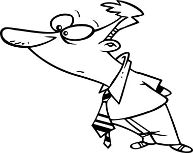 çizgi adam gözlemleyerek