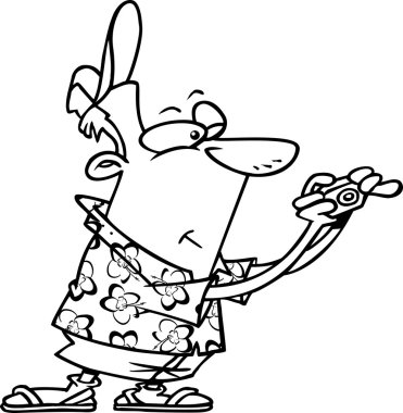 kamera ile karikatür turizm