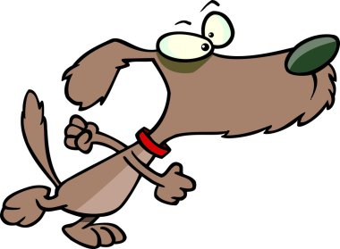 stomping belirlenen karikatür köpek