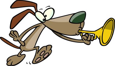 karikatür köpek borazan