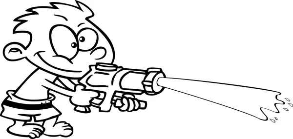 Wasserpistole Cartoon — Stockvektor