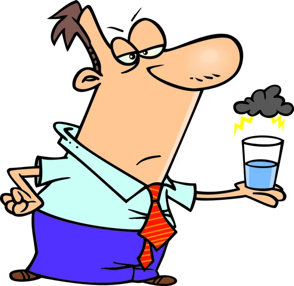 Cartoon Glass Is Half Full Stock Vector Image by ©ronleishman 13979925