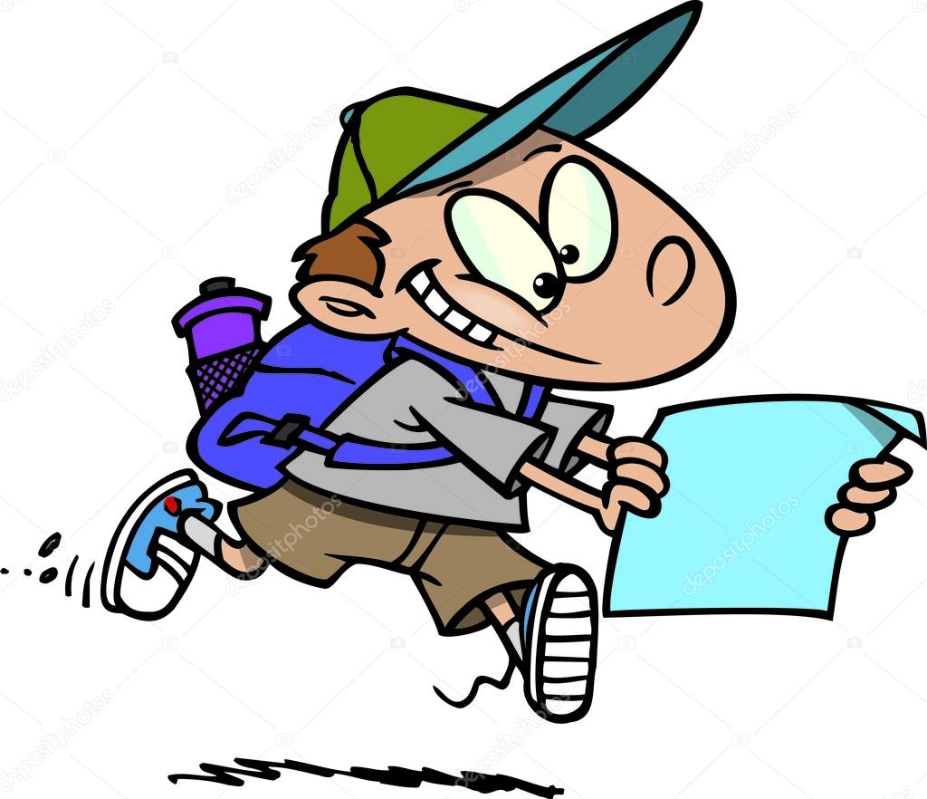 Cartoon Boy With Urgent Memo Premium Vector In Adobe Illustrator Ai Ai Format Encapsulated Postscript Eps Eps Format