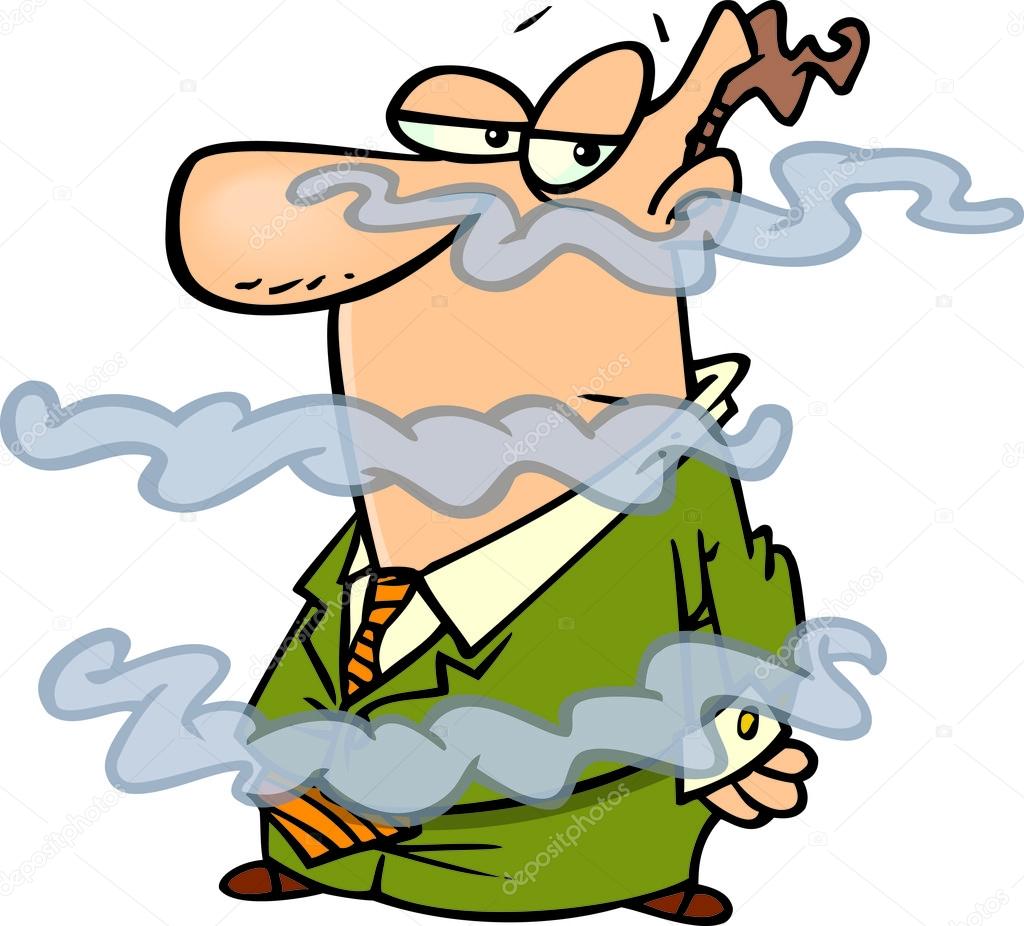 Cartoon Businessman in a Fog