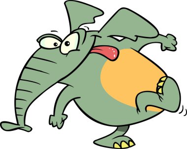 çizgi film fil koşmaya hazır