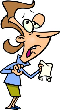 çizgi film kadın hapşırma