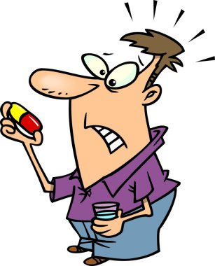 karikatür büyük hap