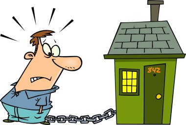 karikatür mortgage borç zincirlerini