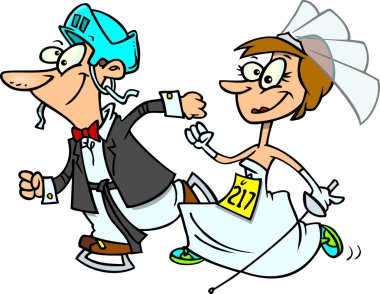 Düğün karikatür spor