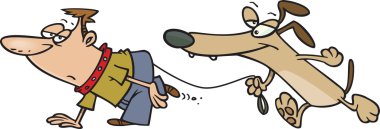 karikatür köpek bakıcısı