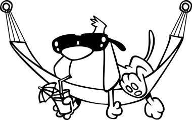 Cartoon Dog Days clipart