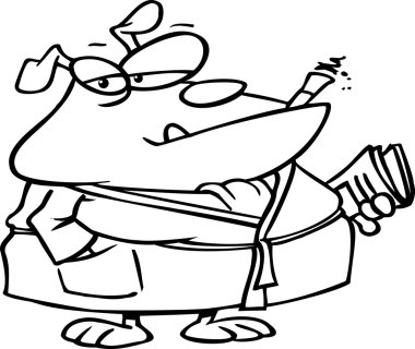 karikatür köpek puro