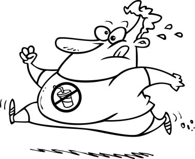 karikatür tombul runner