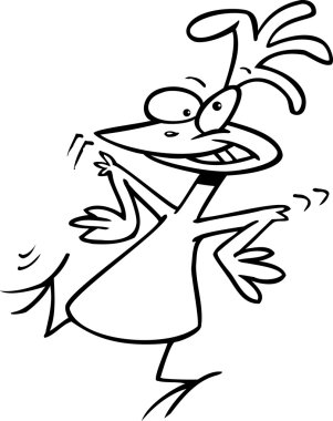 karikatür tavuk dansı