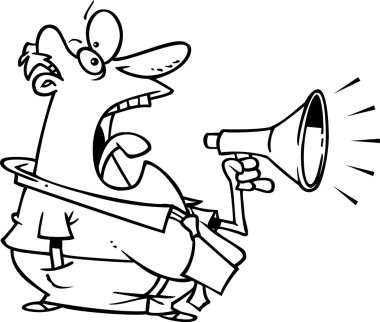 karikatür bullhorn