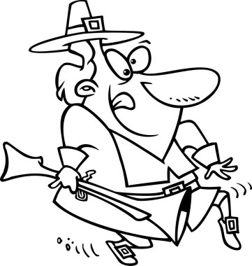 Cartoon Pilgrim clipart